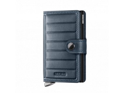 Emboss Lines Miniwallet Teal Black Front