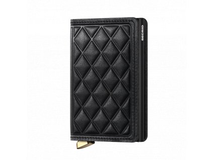 Emboss Diamond Slimwallet Black Black Front