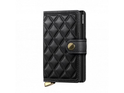 Emboss Diamond Miniwallet Black Black Front