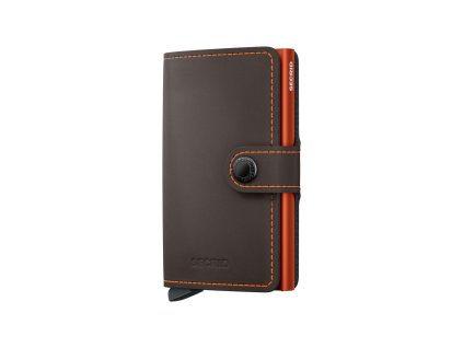 WEB Medium Matte Miniwallet Truffle & Orange Orange Front