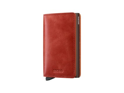 WEB Medium Vintage Slimwallet Orange Brown Front