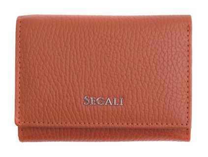 Dámská kožená peněženka Segali SG 7106 B cihlově oranžová