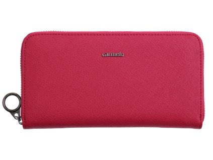 Veľká dámska kožená peňaženka Carmelo 2123 Fuchsia