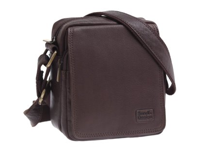 Pánska kožená taška cez rameno Sendi Design T-736 hnedá