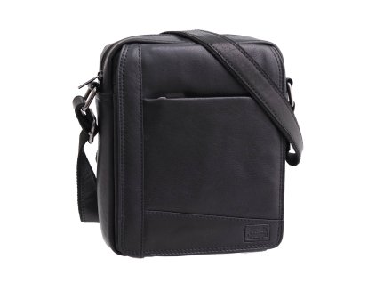 Pánska kožená taška crossbody Sendi Design T-737 čierna