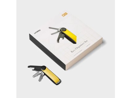 Darčeková sada Orbitkey Hybrid Leather žltá + Multitool