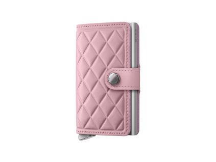 Kožená peněženka SECRID PREMIUM Miniwallet Emboss Diamond Rose růžová