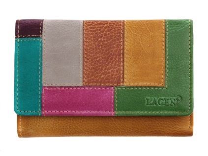 Kožená peněženka Lagen LG-11/D Yellow/Multi