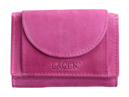 Mini dámská kožená peněženka Lagen W-2030/D Fuchsia