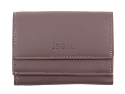 Malinká dámská kožená peněženka Segali SG1756 MINI Taupe šedohnědá