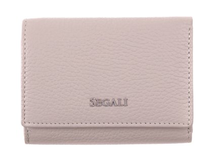 Menší dámská kožená peněženka Segali 7106B Blanco Roto béžová
