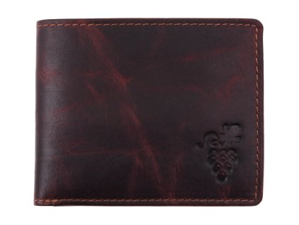 Hnědá pánská kožená peněženka Lagen 66-3701 /M hrozen vína malý