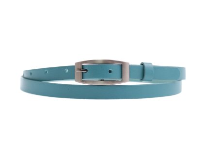 Dámský úzký kožený opasek Penny Belts 1533 modrý