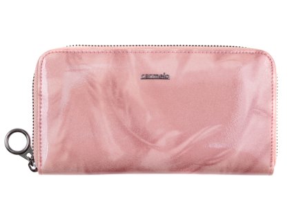 Velká dámská kožená peněženka Carmelo 2111 P Old Pink starorůžová