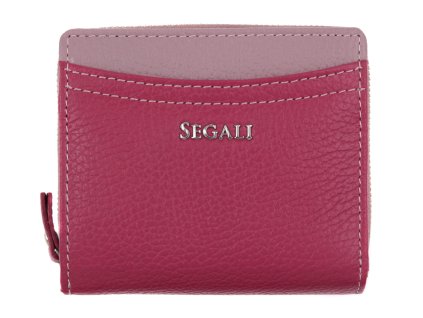 Malá dámská kožená peněženka Segali 7544 B Magenta tmavě růžová