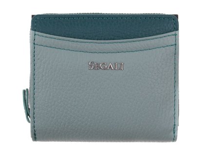 Malá dámska kožená peňaženka Segali 7544 B Sage šalviovo zelená