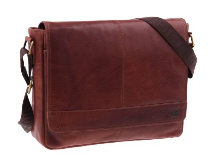 Pánská kožená messenger taška Sendi SANDO koňakově hnědá