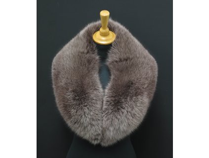 Kožušinový golier z polárnej líšky L314 hnedý s melírom