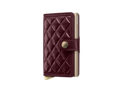 WEB Medium Emboss Diamond+ Miniwallet Bordeaux Cashmere+ Front