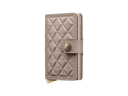Kožená peněženka SECRID PREMIUM Miniwallet Emboss Diamond Chalk béžová