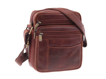 Pánská kožená taška přes rameno Sendi ASEN koňakově hnědá