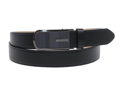 Pánský kožený opasek Špongr 350035 AUTOMAT černý