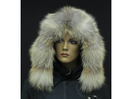 Kožešinový lem na kapuci z goldplatinové lišky - 7079