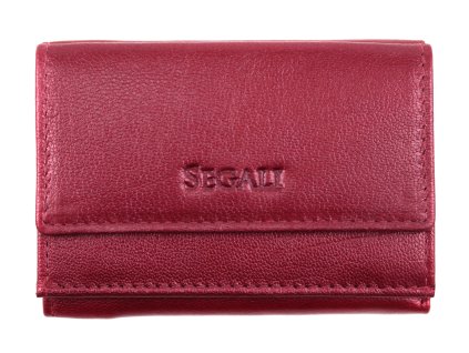 Malinká dámská kožená peněženka Segali SG1756 MINI perleťově červená