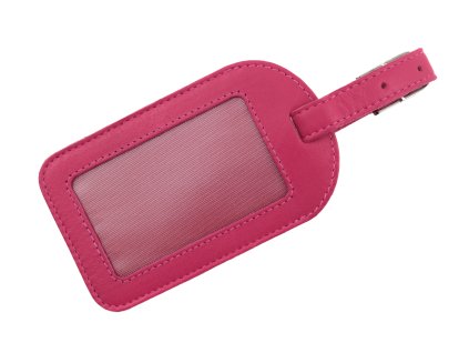Kožená visačka na zavazadlo Segali - Hot Pink