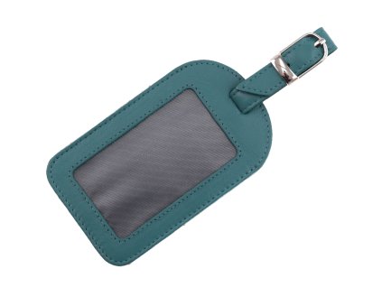 Kožená visačka na batožinu Segali - Emerald