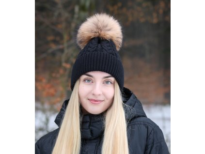 luxusni cepice s kozesinovou bambuli spongr46