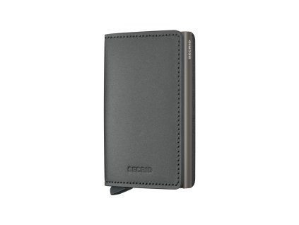 WEB Medium Matte Satin Slimwallet Steel Earth Grey Front