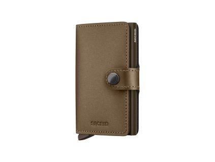 WEB Medium Matte Satin Miniwallet Bronze Cedar Front