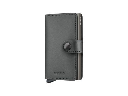 WEB Medium Matte Satin Miniwallet Steel Earth Grey Front