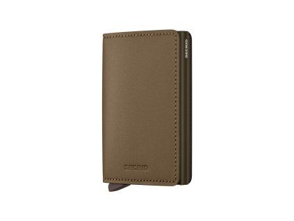 WEB Medium Matte Satin Slimwallet Bronze Cedar Front