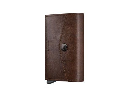 WEB Medium Vintage Envelope Chocolate Brown Front