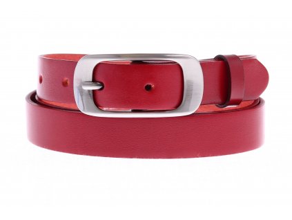 Dámský úzký kožený opasek Penny Belts 25-173-93 červený