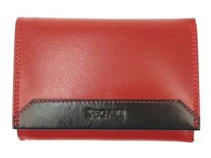 Dámská kožená peněženka Segali SG60100B červená s černou