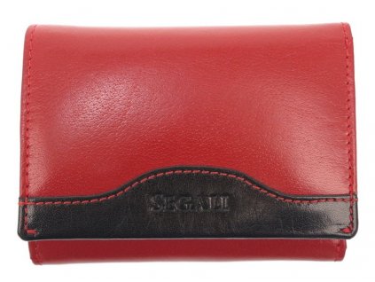 Dámská kožená peněženka Segali SG61420 red black