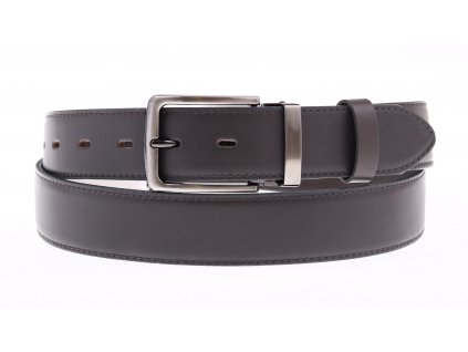 Pánský společenský kožený opasek Penny Belts 3538 šedý