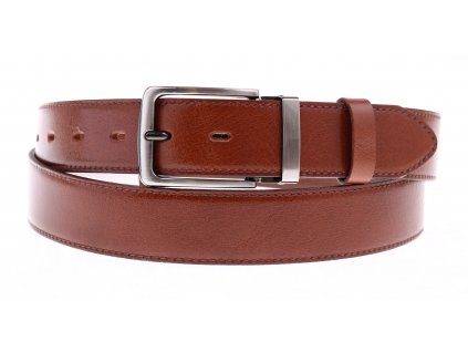 Pánský kožený opasek Penny Belts 3535 společenský hnědý