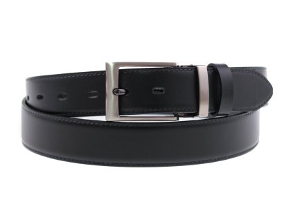 Pánský kožený opasek do obleku Špongr 3533 černý