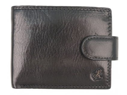 Malá pánská kožená peněženka Cosset 4411 Komodo černá se zapínáním