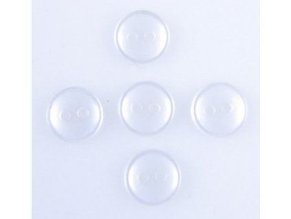 Montážna sada piatich gombíkov na prirobenie kožušinového lemu - transparentná