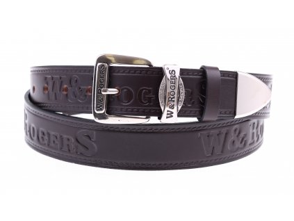 Pánský kožený opasek Penny Belts W&Rogers 43 tmavě hnědý