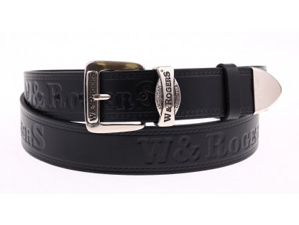 Pánský kožený opasek Penny Belts W&Rogers 44 černý