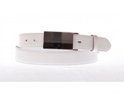 Pánský kožený opasek Penny Belts 3521 bílý společenský