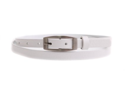 Dámský úzký kožený opasek Penny Belts 1507 bílý