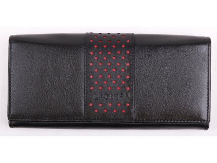 Dámská  kožená peněženka Lagen V - 15 Black Red