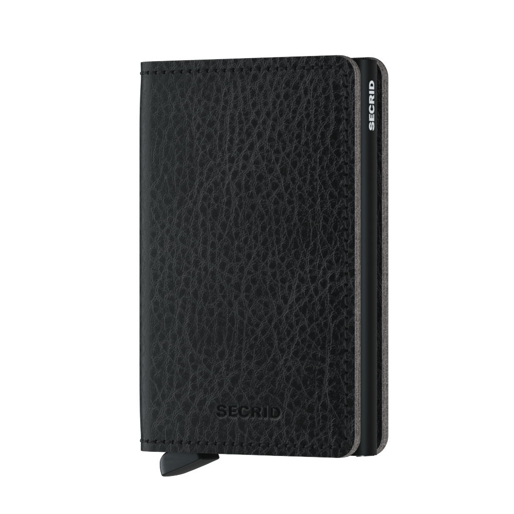 Kožená peněženka SECRID Slimwallet Veg Black černá